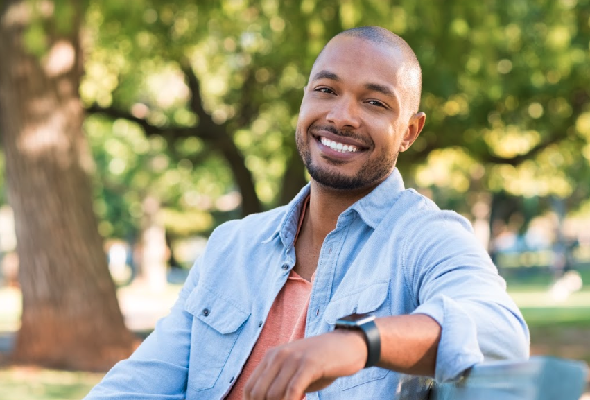 gum graft east hills | man sitting on park bench