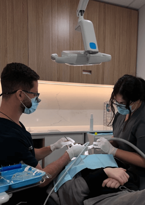 patient during dental procedure at ICS Dental Studio in Revesby