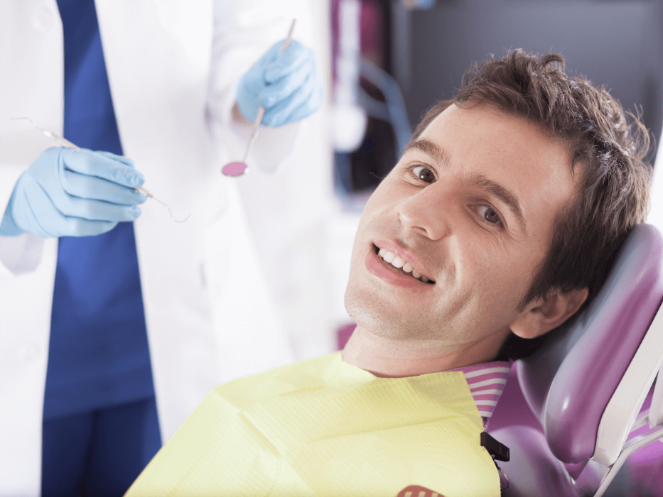 sinus lift east hills | man at dentist