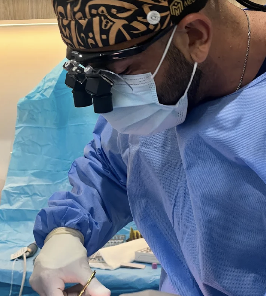 Hammondville dentist Dr Skaf during procedure