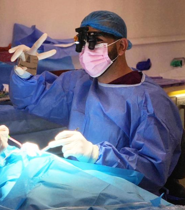 lugarno dentist dr skaf during oral surgery